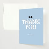 "Boy Mom" - Baby Shower Thank You Cards in Sky by Angela Garrick - Front