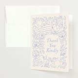 "Love Birds" - Baby Shower Thank You Cards in Porcelain by Rebecca Smith - Front