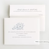 "Wild Roses" - Baby Shower Thank You Cards in Powder Blue by Kristen Smith - FREE Recipient Addressing