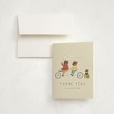 "Baby Makes Three" - Baby Shower Thank You Cards in Cream by Kiersten Garner - Card with Envelope