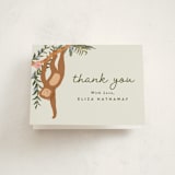 "Jungle Animals" - Baby Shower Thank You Cards in Moss by Joanna Griffin - Front