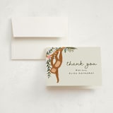 "Jungle Animals" - Baby Shower Thank You Cards in Moss by Joanna Griffin - Card with Envelope