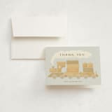 "Choo Choo Train" - Baby Shower Thank You Cards in Slate by Adelyn T. - Card with Envelope