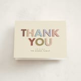 "block letters" - Baby Shower Thank You Cards in Muted by Ellen Schlegelmilch - Front