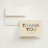 "block letters" - Baby Shower Thank You Cards in Muted by Ellen Schlegelmilch - Card with Envelope