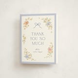"Bitty Bouquet" - Baby Shower Thank You Cards in Periwinkle by Paper Raven Co. - Front