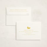 "Simple Duck" - Baby Shower Thank You Cards in Banana by Brianne Larsen - FREE Recipient Addressing