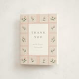 "Rose Quilt" - Baby Shower Thank You Cards in Blush by Jennifer Holbrook - Front