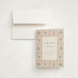 "Rose Quilt" - Baby Shower Thank You Cards in Blush by Jennifer Holbrook - Card with Envelope