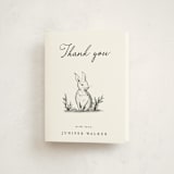 "Story time" - Baby Shower Thank You Cards in Graphite by Maja Cunningham - Front