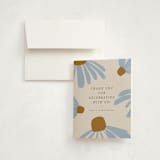 "Flower Sprinkle" - Baby Shower Thank You Cards in Sky by Aviva Atri - Card with Envelope