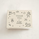 "Bundle of Joy Sketches" - Baby Shower Thank You Cards in Onyx by Cass Loh - Front