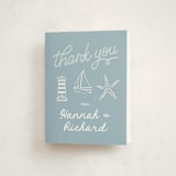 "nautical celebration" - Baby Shower Thank You Cards in Powder Blue by Claudia Orengo - Front