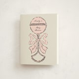 "Antique Rattle" - Baby Shower Thank You Cards in Rose by Gwen Bedat - Front