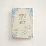 "Sweet Swan" - Baby Shower Thank You Cards in Bluebell by Pati Cascino - Front