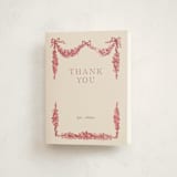 "Bonjour Bebe" - Baby Shower Thank You Cards in Peony by Itsy Belle Studio - Front