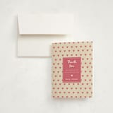 "Build a Library" - Baby Shower Thank You Cards in Peony by Ilene Guy - Card with Envelope