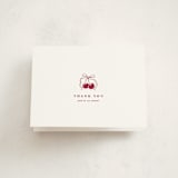 "Classic Cherries" - Baby Shower Thank You Cards in Bing Cherry by Charter Oaks Creative - Front