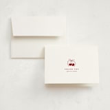 "Classic Cherries" - Baby Shower Thank You Cards in Bing Cherry by Charter Oaks Creative - Card with Envelope