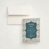 "Cowboy Baby" - Baby Shower Thank You Cards in Denim by Paper Sun Studio - Card with Envelope