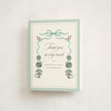 "Tiny Topiary" - Baby Shower Thank You Cards in Aquamarine by Jackie Crawford - Front