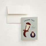 "Sip & Sea" - Baby Shower Thank You Cards in Sea by Gwen Bedat - Card with Envelope