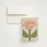 "Tulip" - Baby Shower Thank You Cards in Peony by Lisa McLean - Card with Envelope