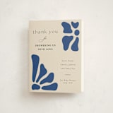 "Modern Bloom" - Baby Shower Thank You Cards in Cobalt by Joyce Pinheiro - Front