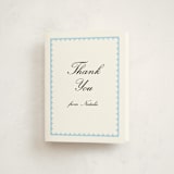 "Sweetly Scalloped" - Baby Shower Thank You Cards in Sky by Catherine Culvenor - Front