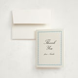 "Sweetly Scalloped" - Baby Shower Thank You Cards in Sky by Catherine Culvenor - Card with Envelope