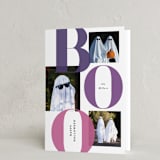 "Bold Boo" - Halloween Cards in Plum by Itsy Belle Studio - Folded Card