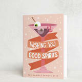 "Wishing you good spirits | Halloween" - Halloween Cards in Peach by Jenny Alvarado - Folded Card