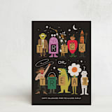 "Trick or Treaters" - Halloween Cards in Chalkboard by Morgan Ramberg - Front