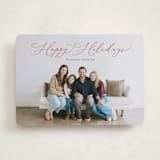 "Charming Script" - Holiday Cards in Poinsettia by Erica Krystek - Front
