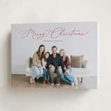 "Charming Script" - Holiday Cards in Poinsettia by Erica Krystek - Folded Card