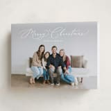 "Charming Script" - Holiday Cards in Frost by Erica Krystek - Folded Card