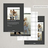 "Minimalist Frame" - Holiday Cards in Snow by Nicole Walsh - Back of Card Options