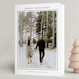 "Minimalist Frame" - Holiday Cards in Snow by Nicole Walsh - Folded Card