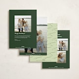 "cotillion" - Holiday Cards in Evergreen by Megan Davis - Back of Card Options