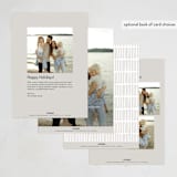 "Minimalist Border" - Holiday Cards in Cotton by Stacey Meacham - Back of Card Options