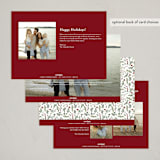 "Joyful Holly" - Holiday Cards in Mulled Wine by Susan Moyal - Back of Card Options
