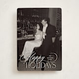 "Holiday in Type" - Holiday Cards in Snow by Design Lotus - Front