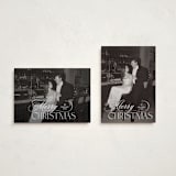 "Holiday in Type" - Holiday Cards in Snow by Design Lotus - Photo Orientation Options