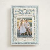 "Christmas Gift" - Holiday Cards in Blue Jay by Paper Sun Studio - Front