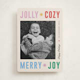 "Peace Poster" - Holiday Cards in Sparkler by Pixel and Hank - Front