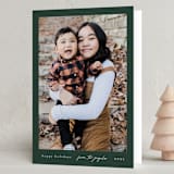 "Minimal Snapshot" - Holiday Cards in Evergreen by Jackie Crawford - Folded Card