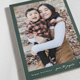 "Minimal Snapshot" - Holiday Cards in Evergreen by Jackie Crawford - Detail
