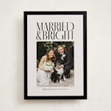 "Married & Bright" - Holiday Cards in Ink by Ekko Studio - Front