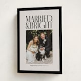 "Married & Bright" - Holiday Cards in Ink by Ekko Studio - Folded Card
