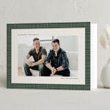 "Classic Houndstooth" - Holiday Cards in Balsam by Ekko Studio - Folded Card